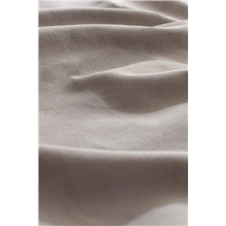 Aimon Çift Kişilik %100 Pamuk Yıkamalı Bağlamalı Nevresim Takımı - Gri/Pudra