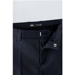 TEXTURED SLIM FIT SUIT TROUSERS