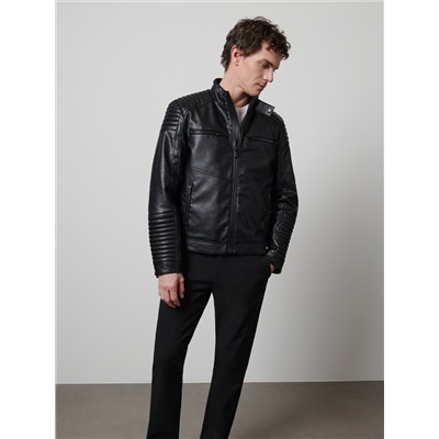 Bikerjacke mit Stehkragen