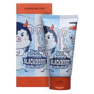Elizavecca Milky PiggyHell-Pore Bubble Blackboom Pore Pack Черная кислородная маска для очищения пор 150мл