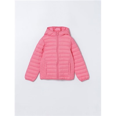 LIGHTWEIGHT HOODED PUFFER JACKET