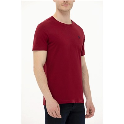 Erkek Plum Basic Bisiklet Yaka Tişört