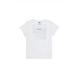 U.S. Polo Assn., Çocuk Beyaz Bisiklet Yaka Tişört 50263263-VR013
