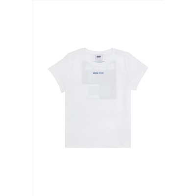 U.S. Polo Assn., Çocuk Beyaz Bisiklet Yaka Tişört 50263263-VR013
