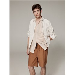 Shorts im Regular-Fit aus Leinenmischung