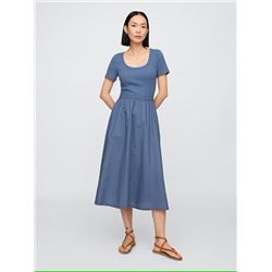 Scoopneck Midi Dress