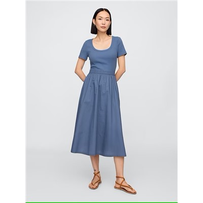 Scoopneck Midi Dress