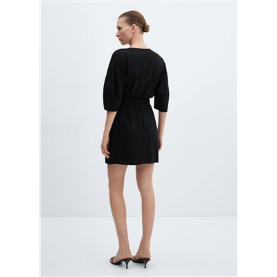 Vestido cruzado lazo