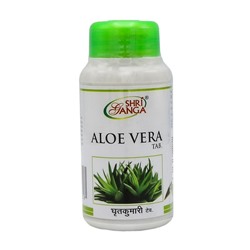 SHRI GANGA Aloe vera Алое вера для ускорения регенерации и обеззараживания поврежденных тканей 60таб