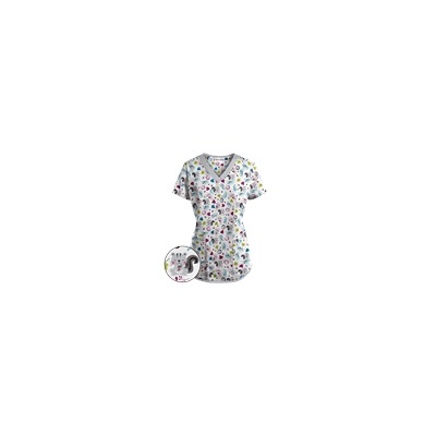 UA Fall Favorite Silver Print Scrub Top
