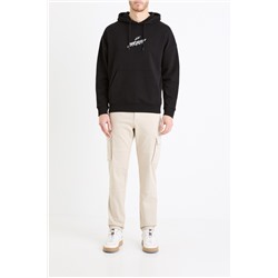 Sudadera oversize con capucha - Negro