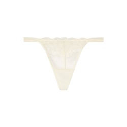 Tanga tul y encaje blanco