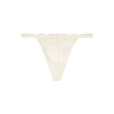 Tanga tul y encaje blanco