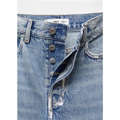 Jeans rectos detalles foil