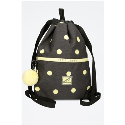 Bolso saco deportivo Leire Gris y amarillo