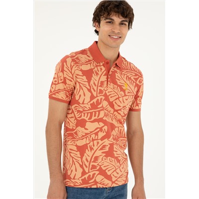 Erkek Regular Fit Polo Yaka Pudra Tişört