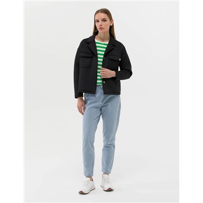 Siyah Regular Fit Örme Ceket