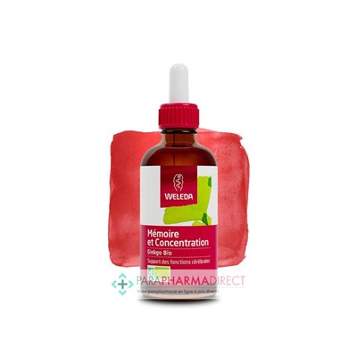Weleda Extraits de Plantes BIO Ginkgo Mémoire Concentration 60ml
