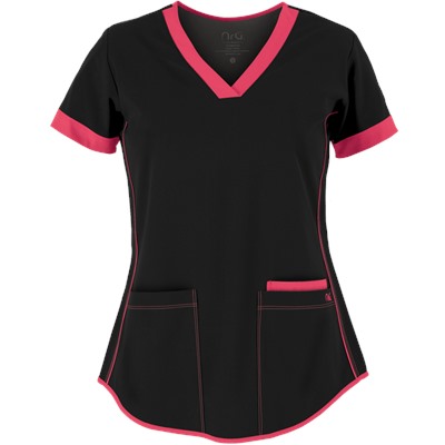 Barco NRG Scrubs STRETCH Modern Fit 3 Pocket Top