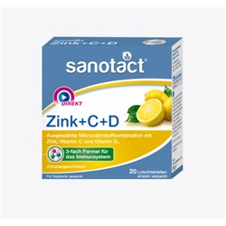 Zink + C + D Lutschtabletten 20 St., 34 g