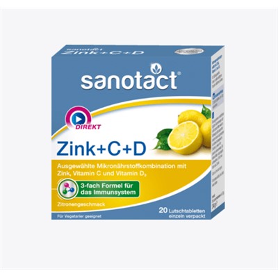 Zink + C + D Lutschtabletten 20 St., 34 g