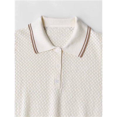 Женская футболка polo с ромбовидным узором  Mi*uMi*u
