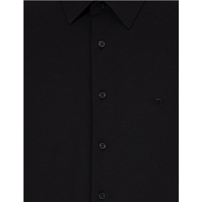 Siyah Regular Fit Uzun Kollu Klasik Gömlek
