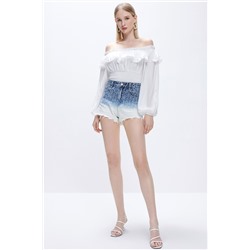Short vaquero dip-dye Azul