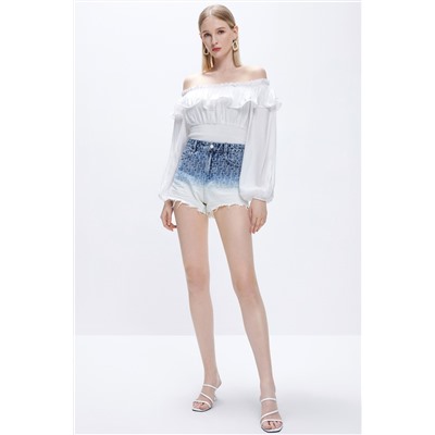 Short vaquero dip-dye Azul