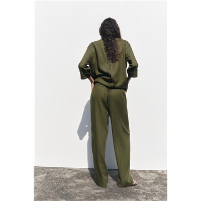 PANTALÓN ANCHO CON LINO