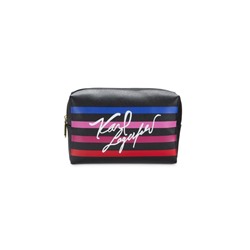 KARL LAGERFELD PARIS Multicolor Stripe Cosmetic Pouch