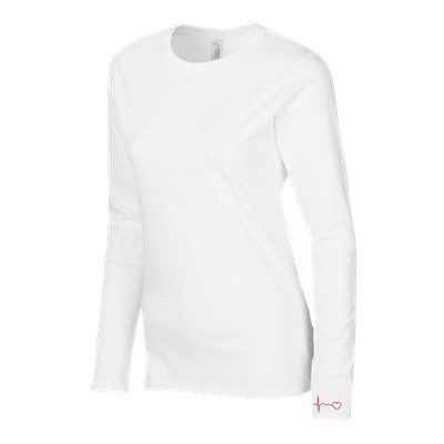 UA Heart EKG Women's Fitted Long Sleeve Tee