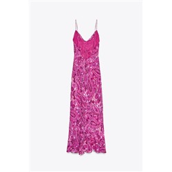 PRINTED MIDI DRESS