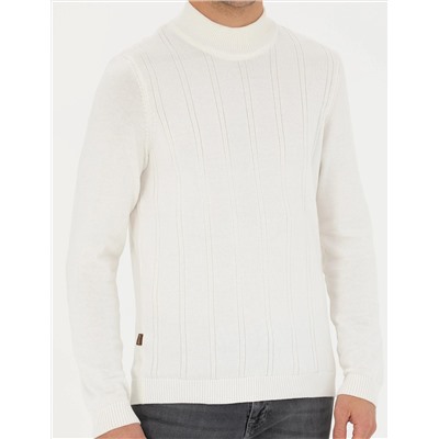 Ekru Slim Fit Kazak