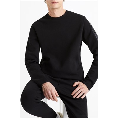 Sudadera slim fit - Negro
