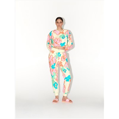 Jogger mit Blumendruck