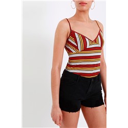 Camiseta de tirantes Rojo y amarillo