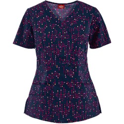 Dickies Gen Flex Scrubs Just Dot It Down Print Top