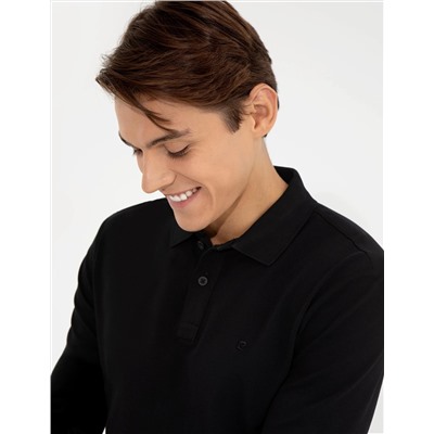 Siyah Slim Fit Sweatshirt