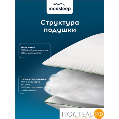 MedSleep DAO Подушка 50х70,1пр,микробамбук/бамбук/микроволокно