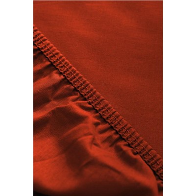 Manon King Size %100 Pamuk Ranforce Lastikli Çarşaf - Turuncu