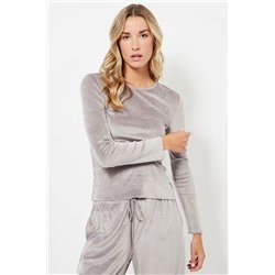 Camiseta de terciopelo - Gris