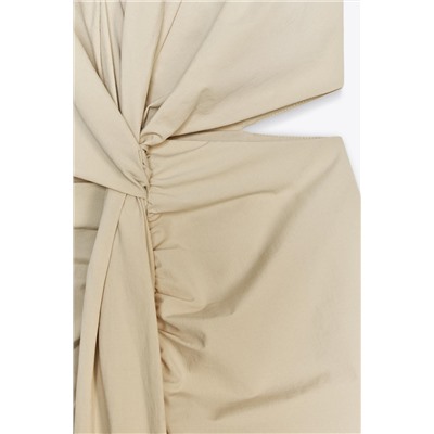 MIDI CUT-OUT KNOT DRESS