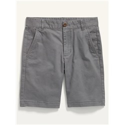 Built-In Flex Flat-Front Straight Twill Shorts for Boys
