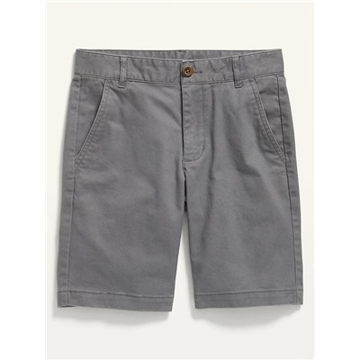 Built-In Flex Flat-Front Straight Twill Shorts for Boys