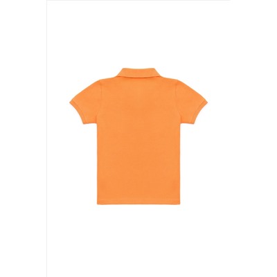 Erkek Çocuk Turuncu Basic Polo Yaka Tişört