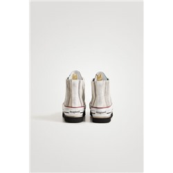 Sneakers altas plataforma rayas