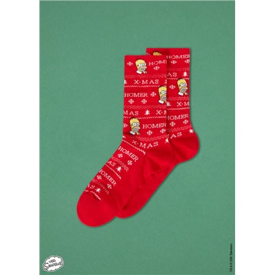 Anti-Rutsch Socken The Simpsons Weihnachten Family für Herren