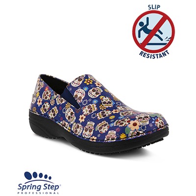 Spring Step Women's Professional Small Skulls Blue Ferrara Shoe