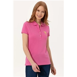 Kadın Pembe Basic Polo Yaka Tişört